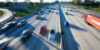 busy highway traffic and some vehcile may use driving assistance systems