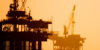 oil drilling platforms at sea