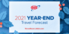 graphic that has the title 2021 Year-End Travel Forecast