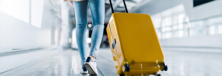 Traveler rolling suitcase