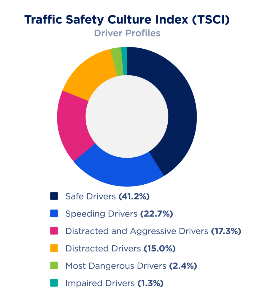TSCI pie chart of driving behavior