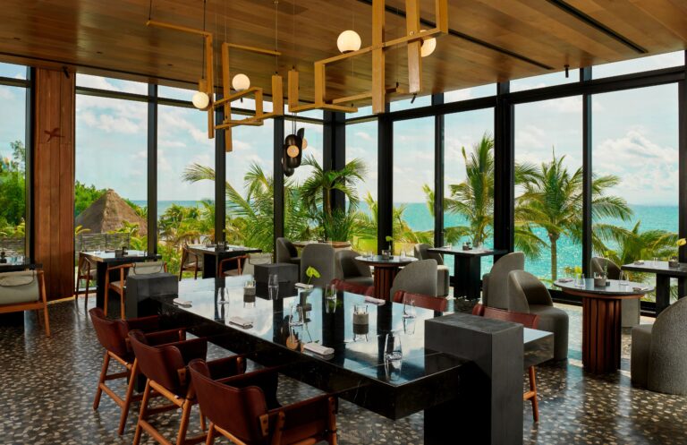 Sleek, waterfront restaurant in Playa del Carmen, Mexico.